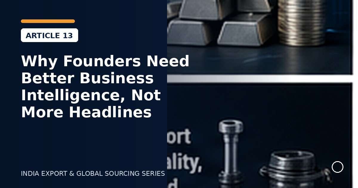 Why Founders Need Better Business Intelligence, Not More Headlines